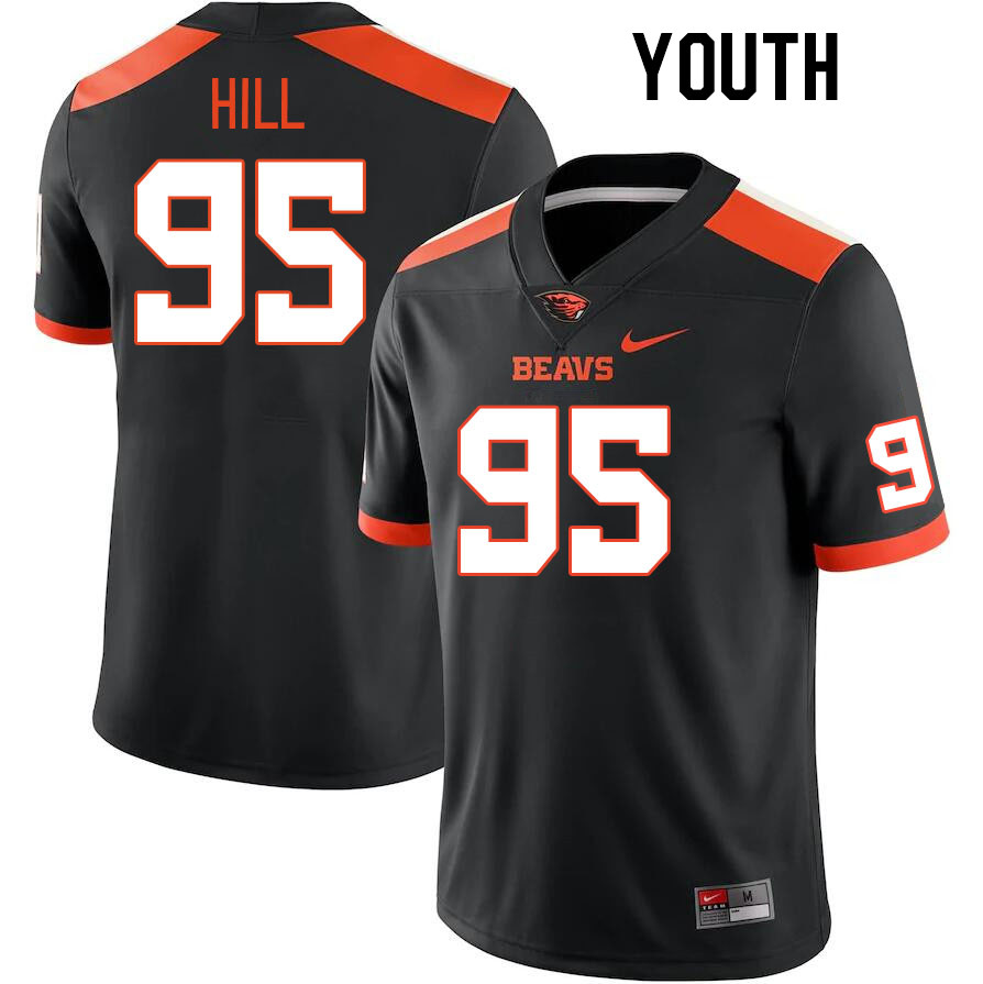 Youth #95 Tygee Hill Oregon State Beavers College Football Jerseys Stitched-Black